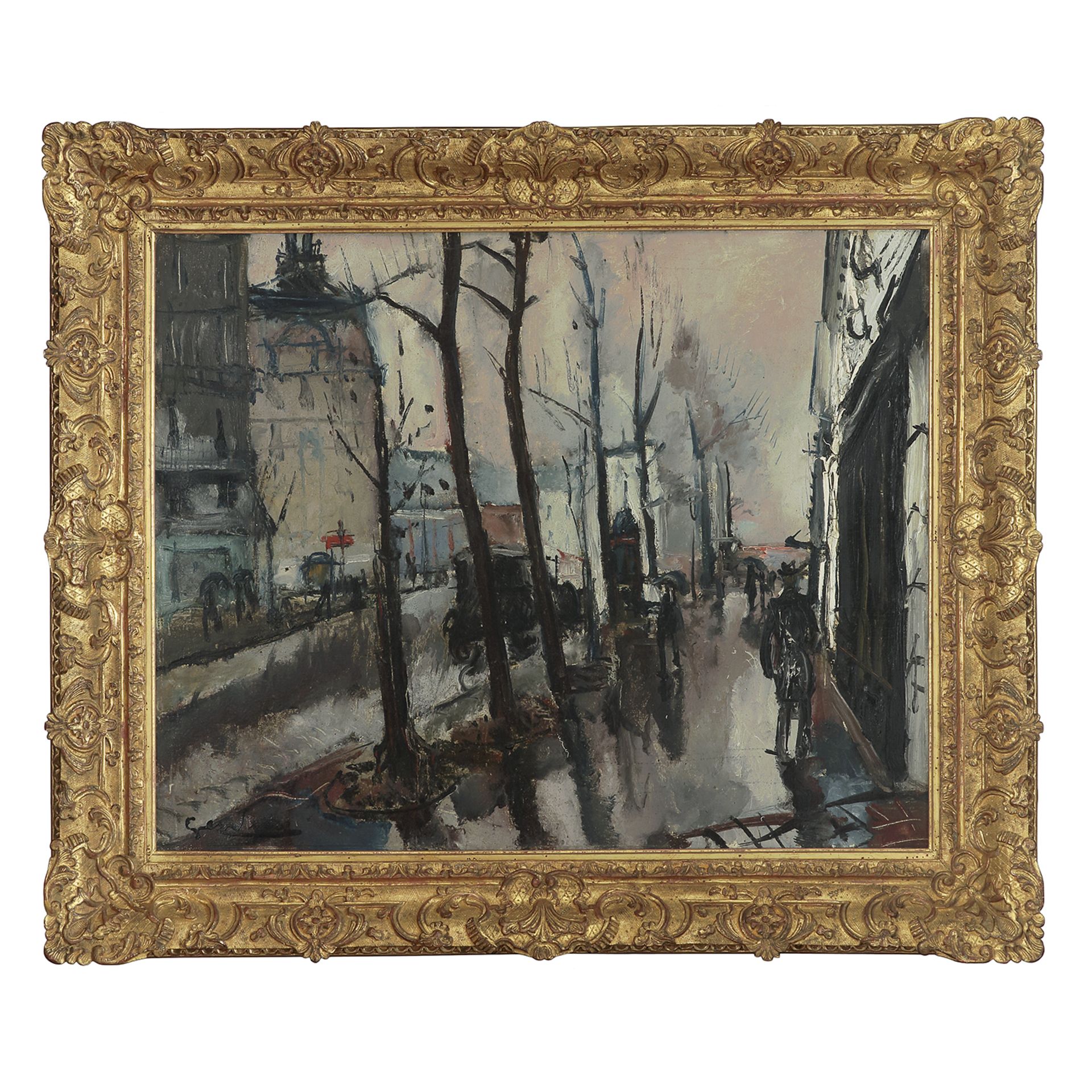 GEN PAUL (1895-1975) - PARIS SOUS LA PLUIE, VERS 1922 - Huile sur toile - Signée [...]