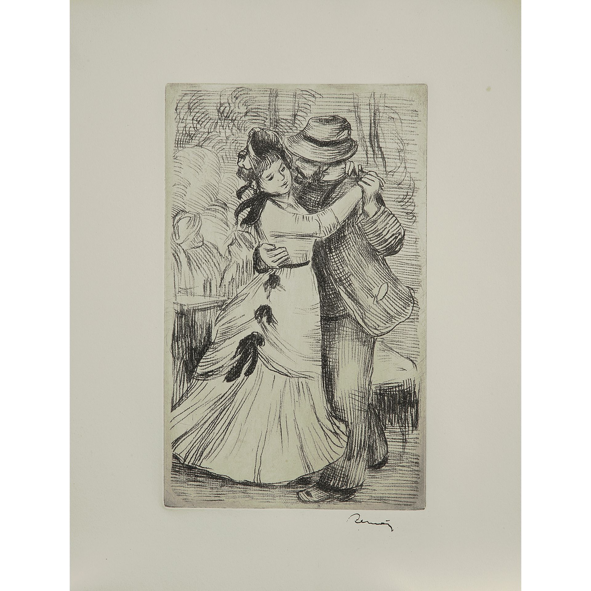 PIERRE-AUGUSTE RENOIR (1841-1919) - LA DANSE À LA CAMPAGNE, 2E PLANCHE (DELTEIL 2), [...]