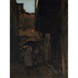 BERNARD BOUTET DE MONVEL (1881-1949) - RUELLE À FÈS (MAROC), 1918 - Huile sur [...]