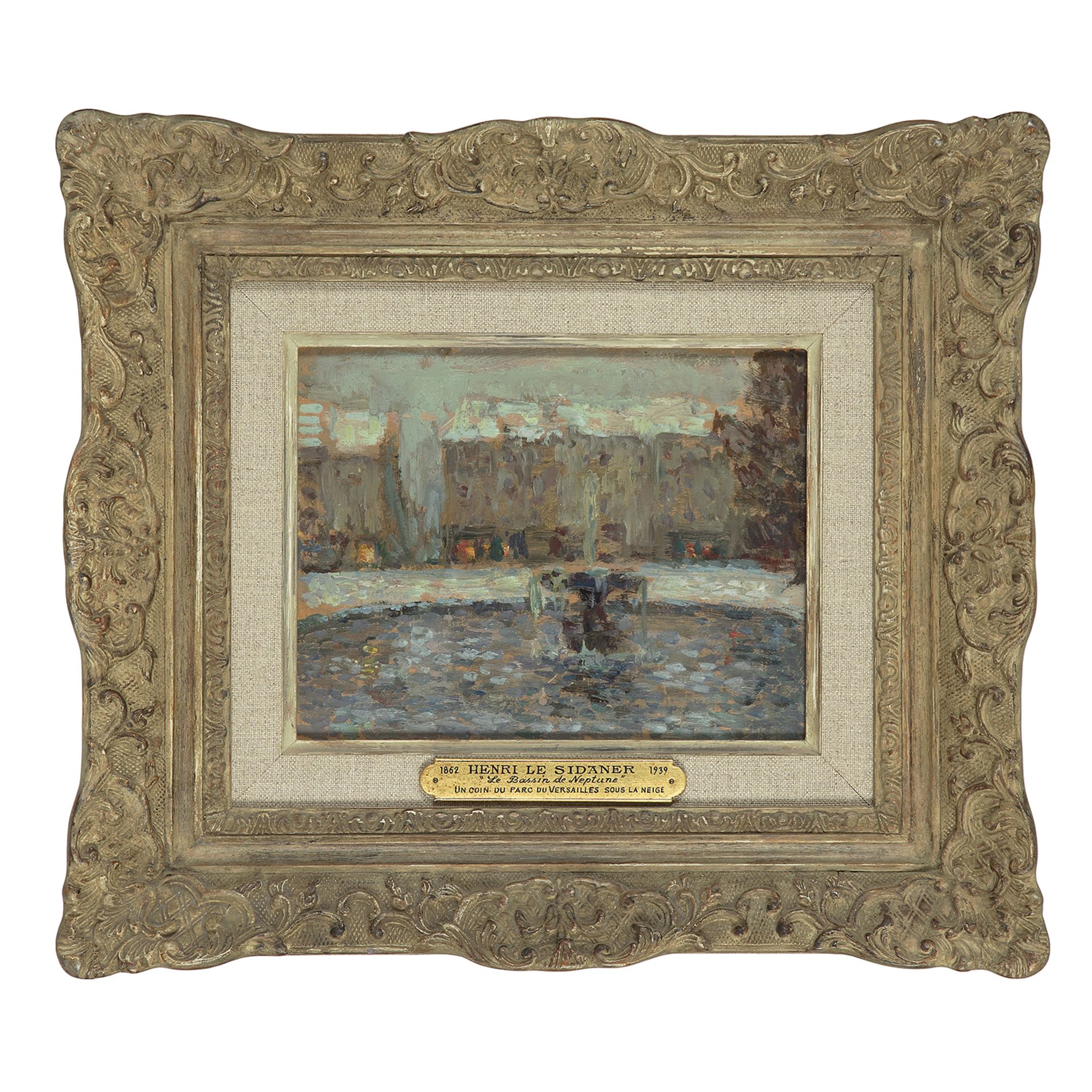 HENRI LE SIDANER (1862-1939) - LE BASSIN DE NEPTUNE, VERSAILLES, VERS 1918 - Huile [...]