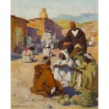 ROBERT- ALBERT GENICOT (1890-1981) - "MARCHÉ À MARRAKECH" - MARKET PLACE IN [...]