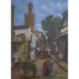 ABDELHALIM HEMCHE (1906-1979) - "RUE DE MASCARA À TLEMCEN, ALGÉRIE" - MASCARA [...]