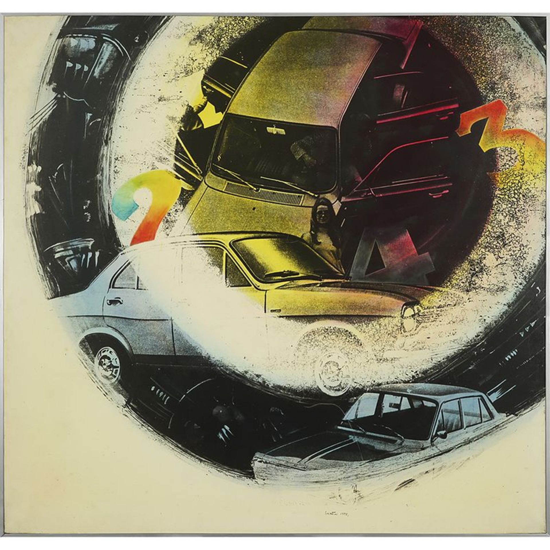 GIANNI BERTINI (1922-2010) - LA MOTORISATION, 1972 - Technique mixte sur toile - [...]