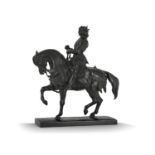 ANTOINE-LOUIS BARYE (1796-1875) - Charles VII le Victorieux - Bronze à patine [...]