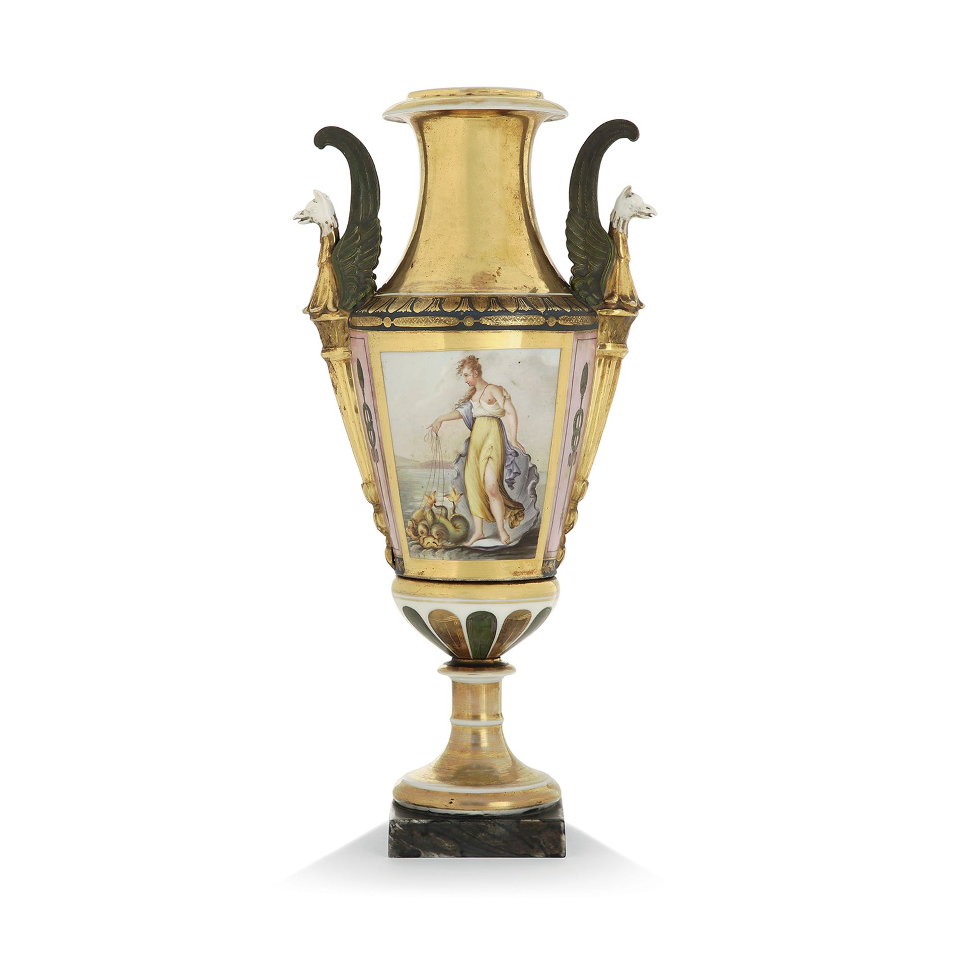 PARIS, VASE, ÉPOQUE DIRECTOIRE - de forme balustre en porcelaine muni de deux anses [...] - Bild 2 aus 4