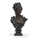 ALBERT-ERNEST CARRIER-BELLEUSE (1824-1887) - Portrait de femme - Bronze à patine [...]