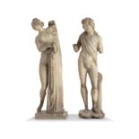 ÉCOLE ITALIENNE VERS 1 800 D’APRÈS L’ANTIQUE - VENUS CALLIPYGE ET BACCHUS - [...]