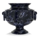 SÈVRES, VASE DE FORME MÉDICIS, 1872, - à bandeau en faïence, muni de deux anses [...]