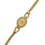 CHOPARD - ANNÉES 60 - Petite montre bracelet de dame en or jaune cordé. - [...]