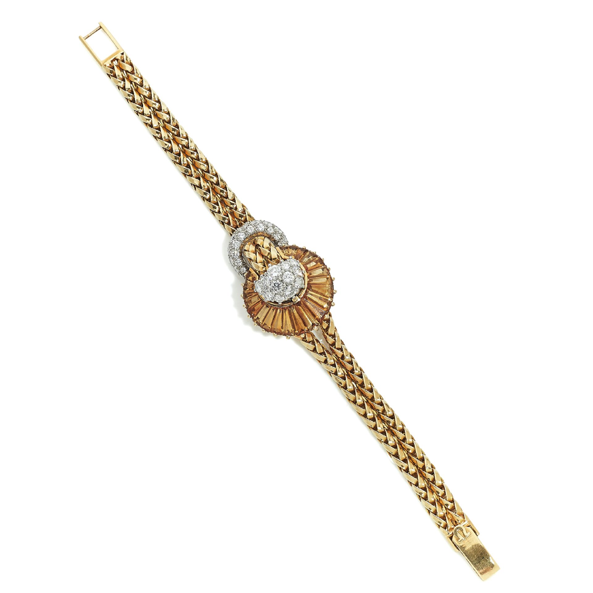 OMEGA - DUOPLAN - ANNEES 40 - Montre bracelet de dame à capot en or jaune, [...]