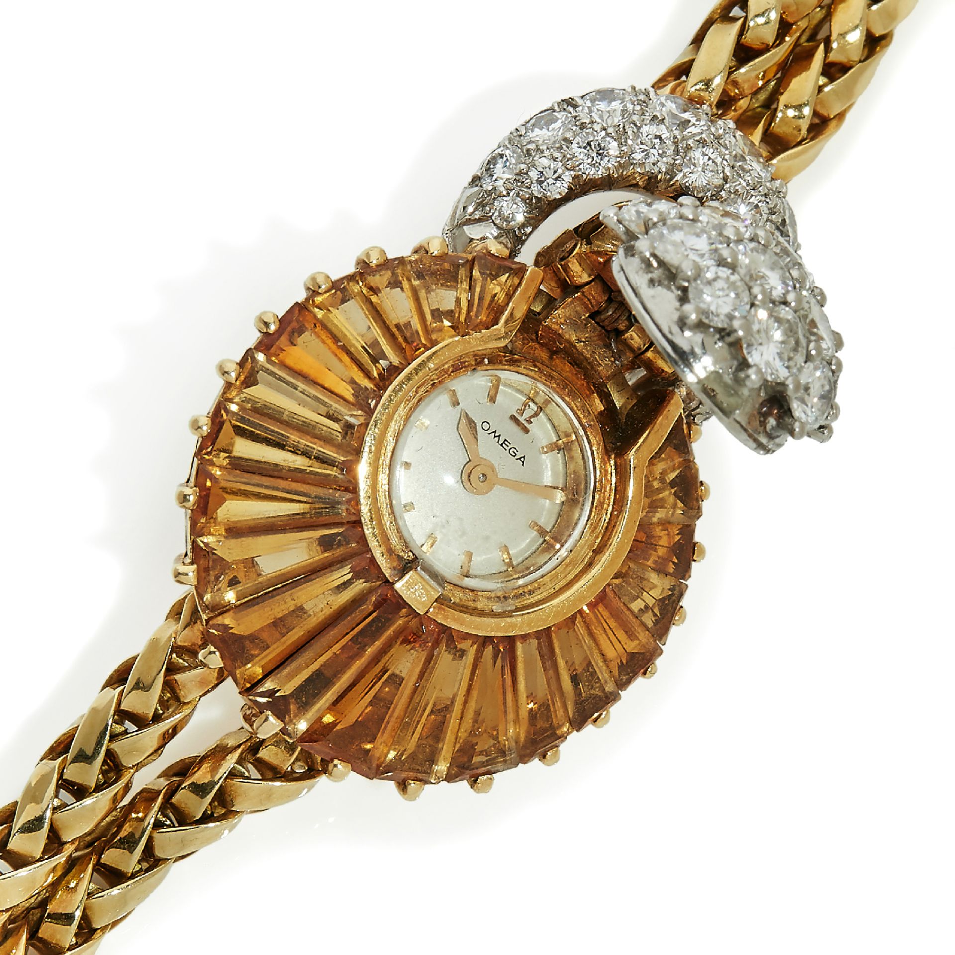 OMEGA - DUOPLAN - ANNEES 40 - Montre bracelet de dame à capot en or jaune, [...] - Image 3 of 4