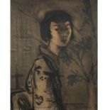 BERNARD LAMOTTE (1903-1983) - JEUNE FILLE DE KYOTO - YOUNG GIRL FROM KYOTO - Lavis [...]