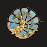 GEORGES FOUQUET - BROCHE NAISSANCE DE VENUS - Elle est de forme ronde présentant [...]