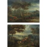 ANDREAS MARTIN - (BRUXELLES, VERS 1699-1763) - PAYSAGES ANIMéS - Paire de [...]