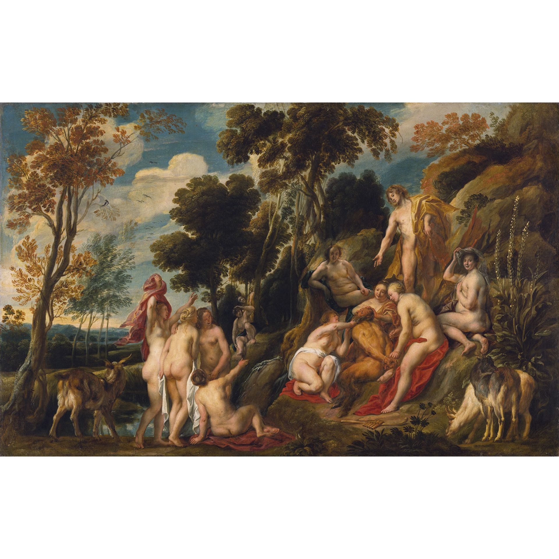 Jacob Jordaens (anvers, 1593-1678) - Diane et Callisto - Panneau de chêne, deux [...] - Bild 4 aus 6