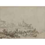 Jean Baptiste Leprince (1734-1781) - Paysans le long d’une rivière en bordure de [...]