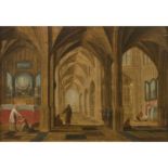 Attribué à Bartholomeus Van BASSEN - (1590-1652) - Intérieur d’église - [...]
