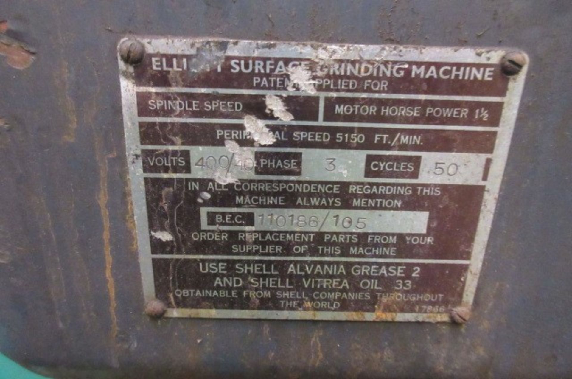 Elliott surface grinder - Image 4 of 4