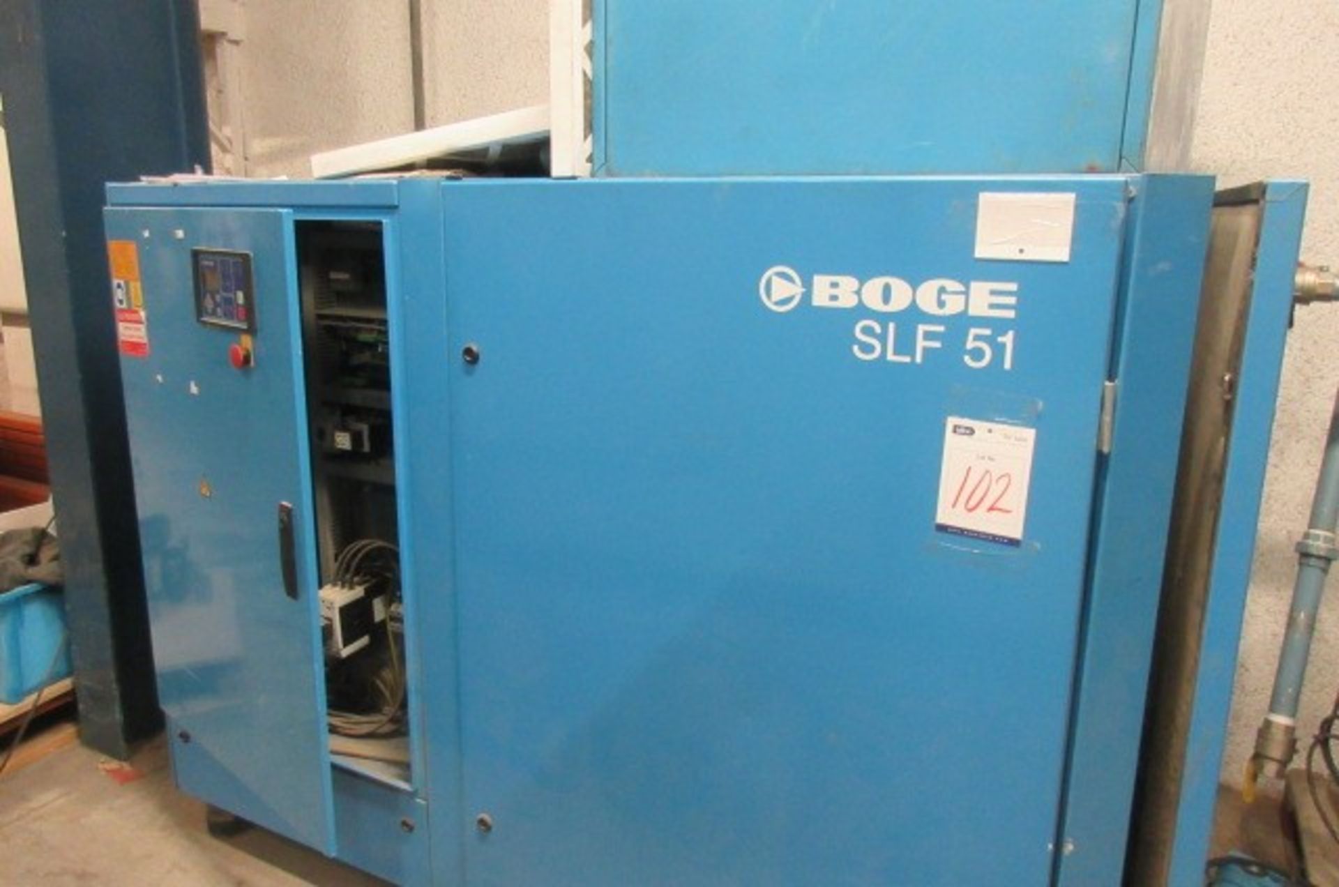 Boge SLF51 packaged air compressor (advised 2011),receiver and dryer - Image 2 of 4