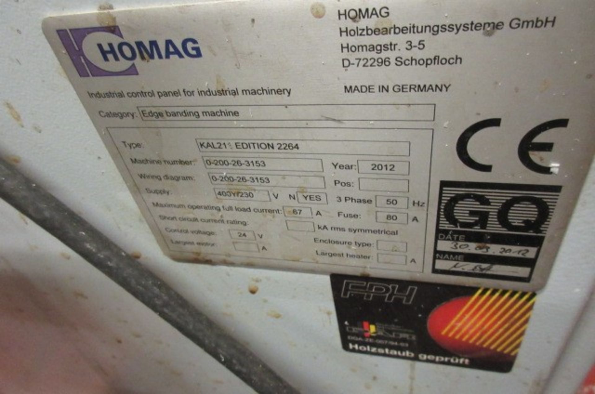 Homag KAL211 edition 2264 single sided edge bander (2012) - Bild 5 aus 6