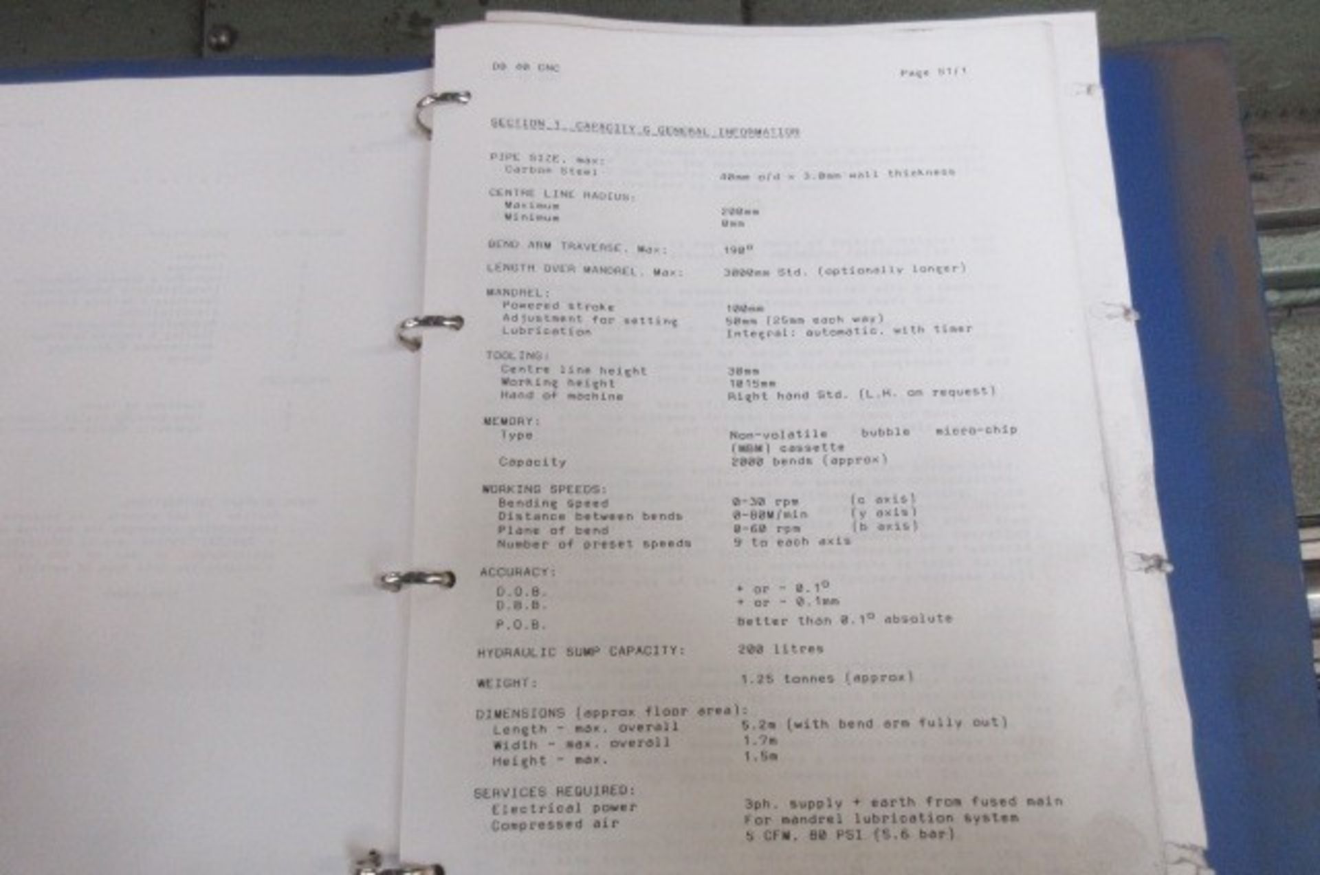 Addison Databend 40mm CNC tube bending machine (1995). - Image 9 of 11