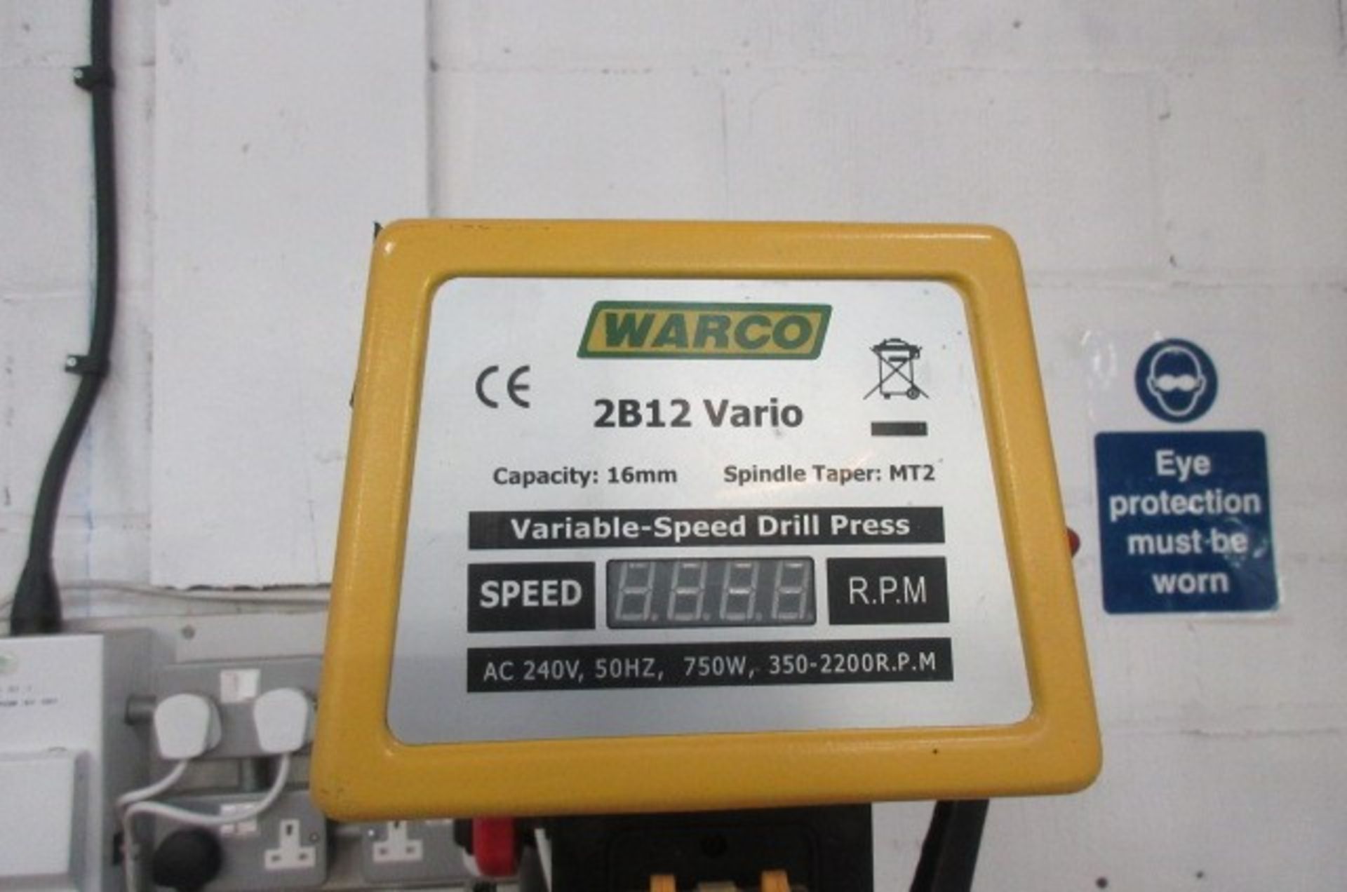 Warco 2B12 Vario bench top variable speed pillar drill - Image 2 of 3