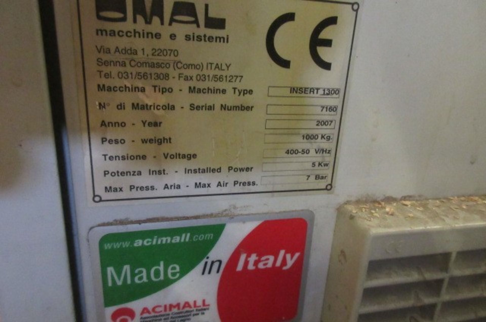 Omal Insert 1300 drill /glue/ dowel insert machine (2007) - Image 5 of 6