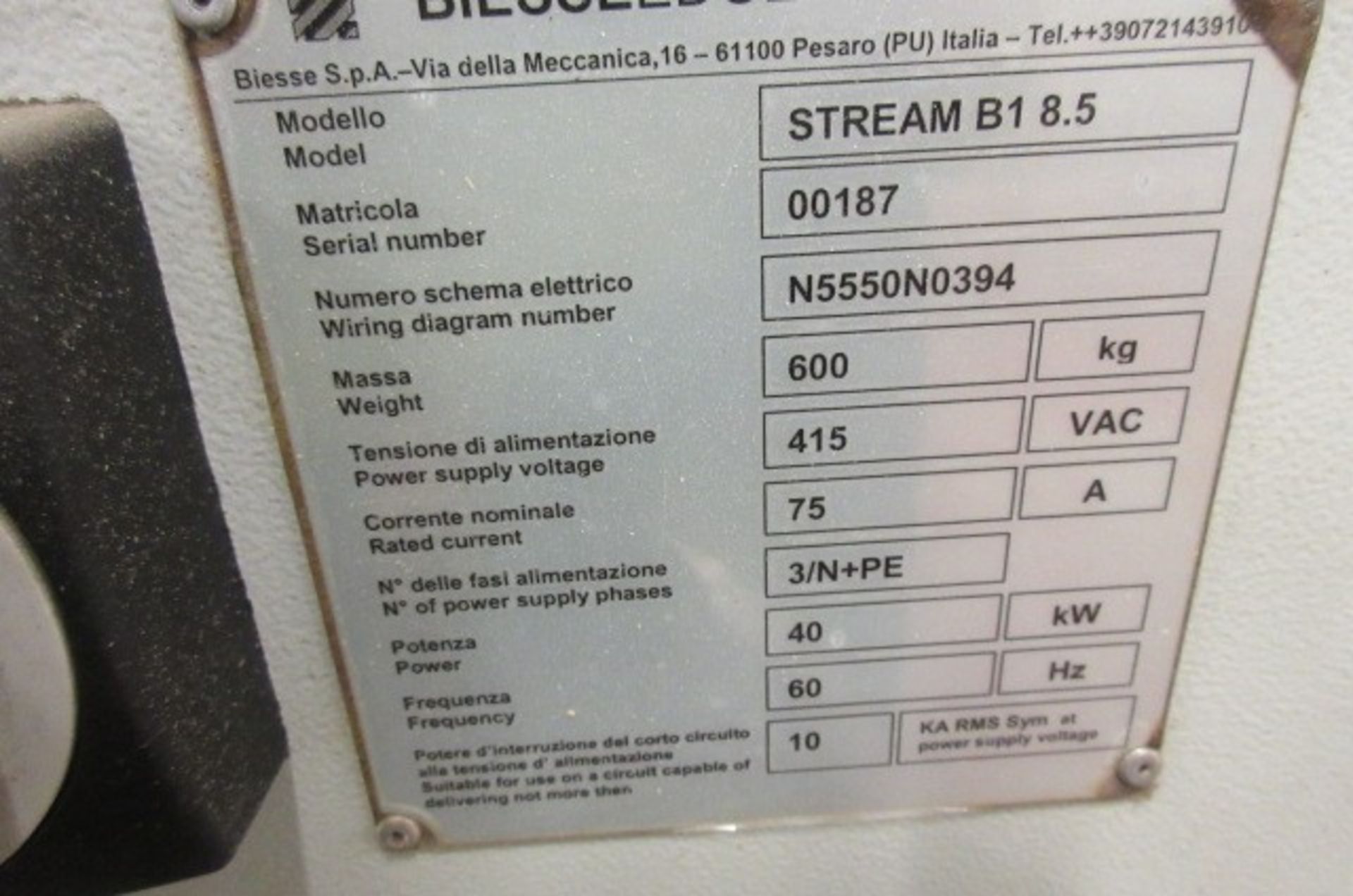 Biesse Edge Stream B1 8.5 edge banding machine 2005) - Image 6 of 7