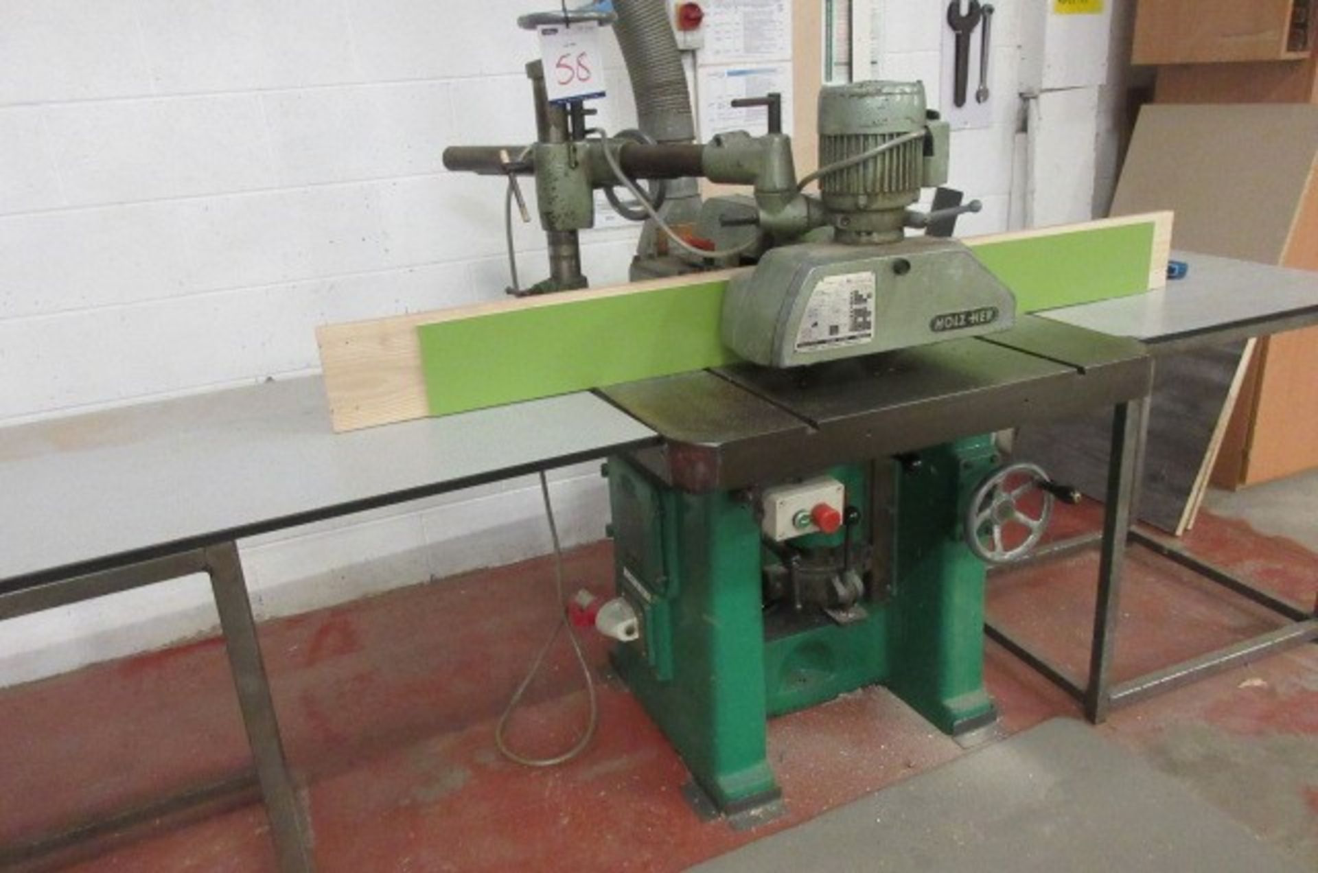 Wadkin EQ spindle moulder with Holzfer power feeder