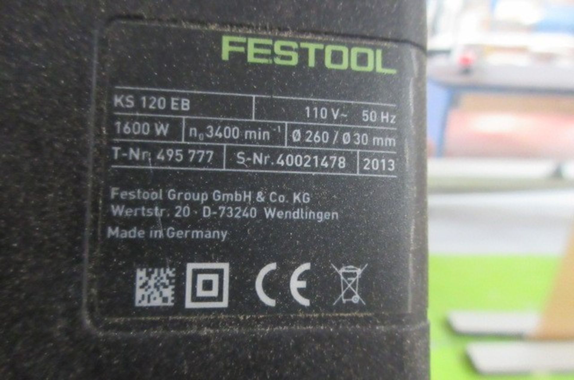 Festool KS120EB pull down compound mitre saw - Bild 3 aus 6