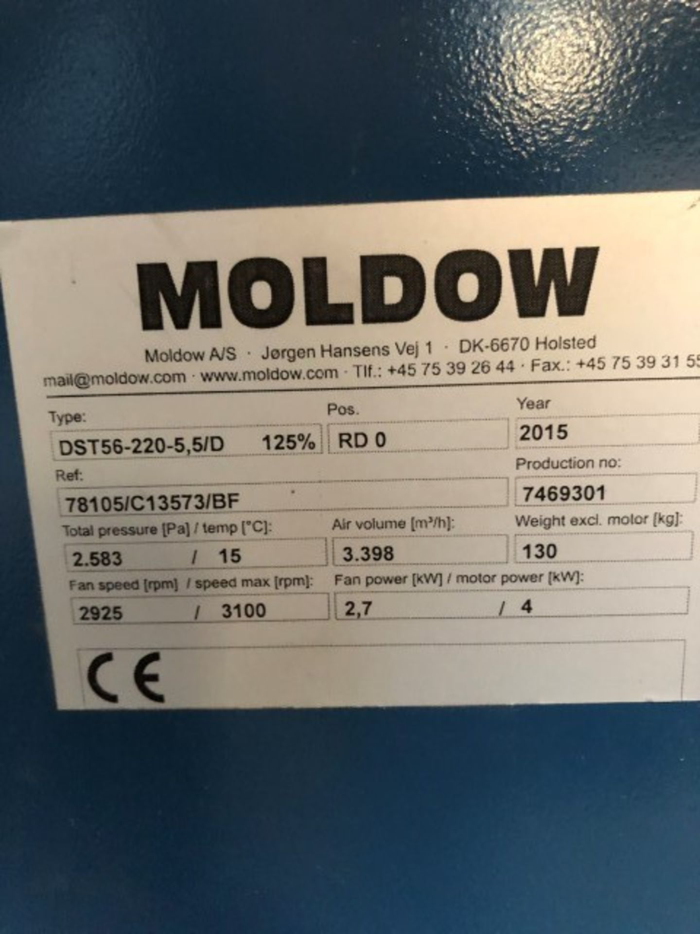 Moldow 2.7kW fan - Image 2 of 2
