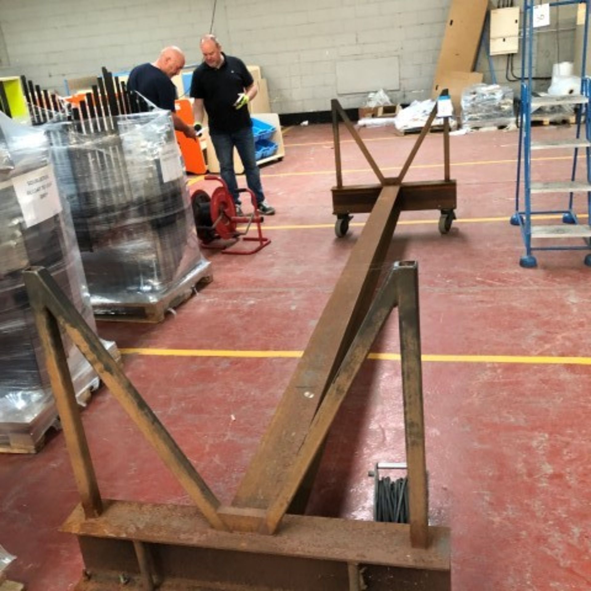 mobile RSJ steel trolley frame ( approx 4.1m)