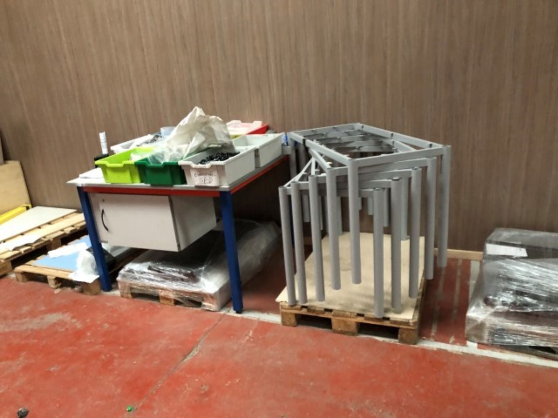 Contents of area (benching, furniture components , cabinets , Trudy components, racking, table tops - Image 3 of 26