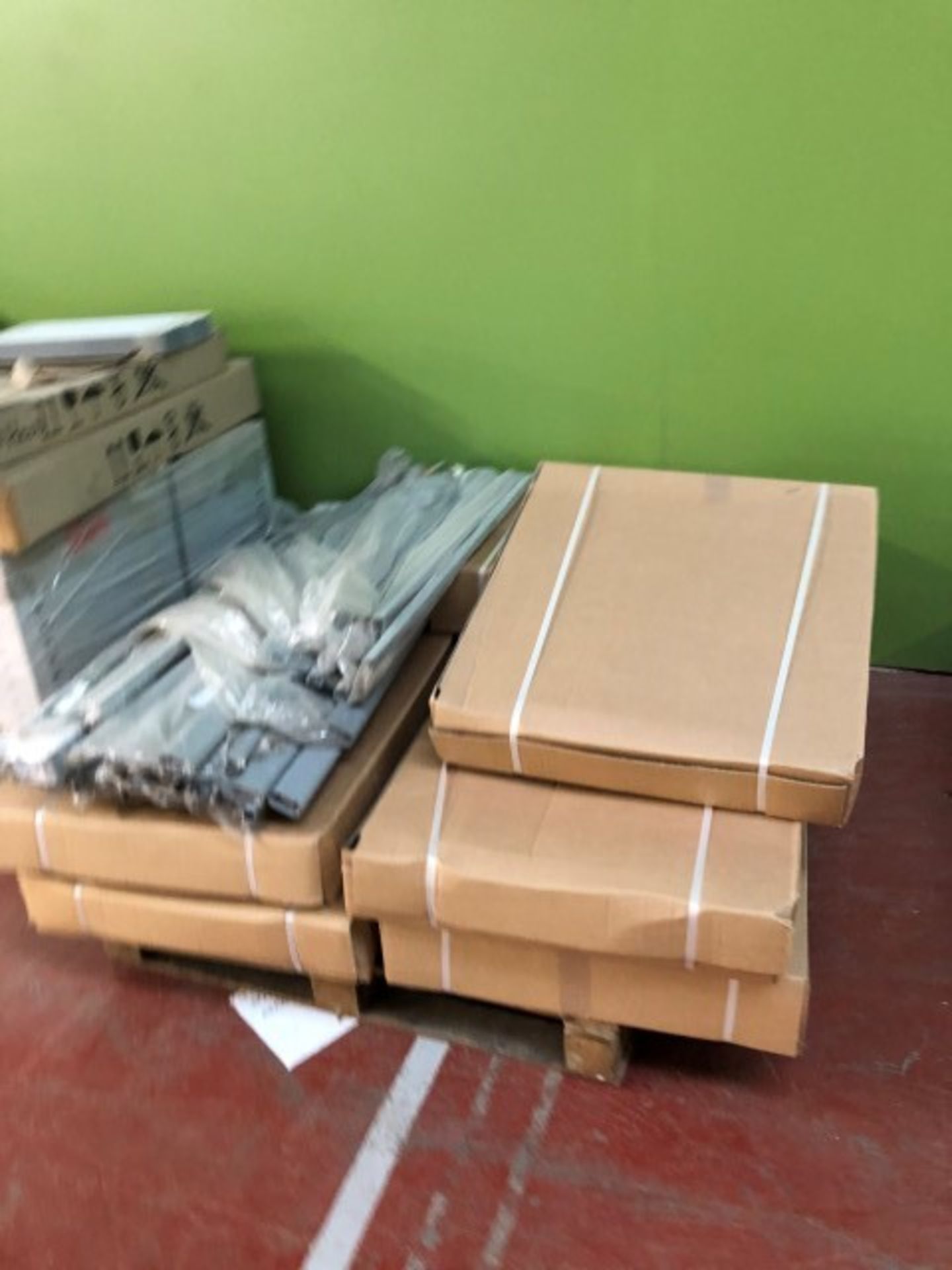 large quantity of furniture components (table frames, flip top components, fastners/fittings, trays, - Image 12 of 24