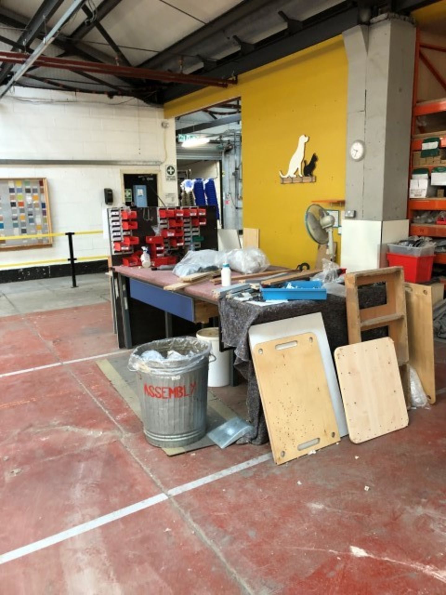 contents of area (racking, Trudy furniture components, work bench's , furniture fittings/fasteners - Image 2 of 16