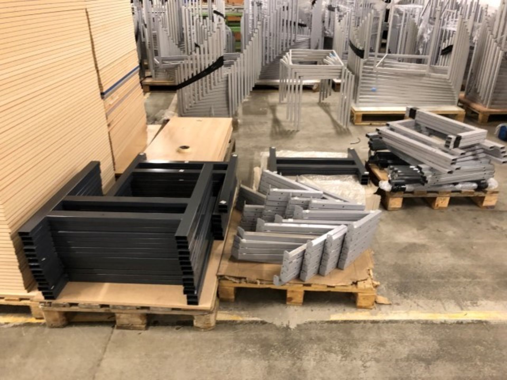 Large quantity of steel table frames and table tops throughout the area - Image 10 of 16