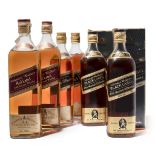 6 bottles Mixed Johnnie Walker Whisky