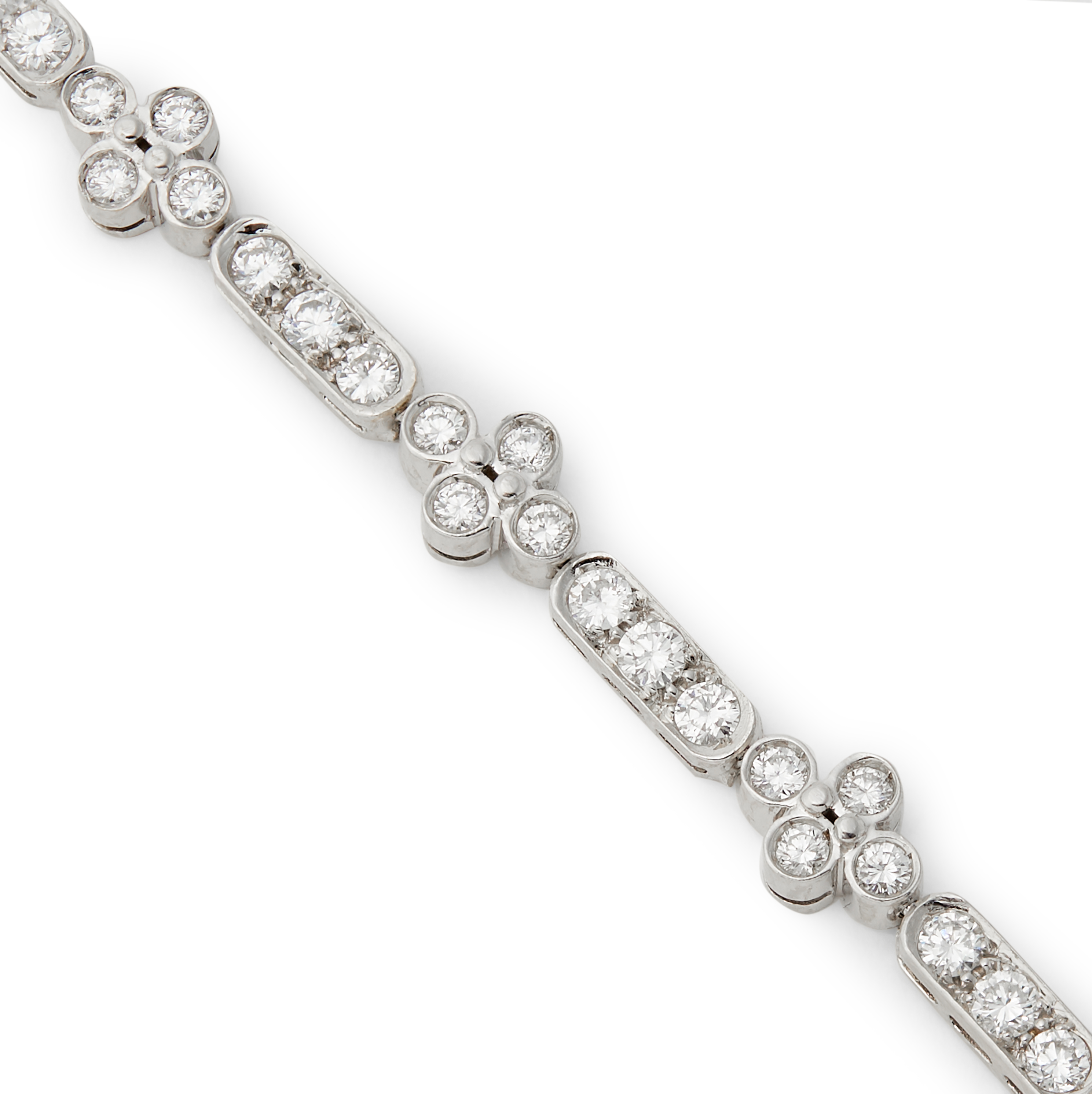 A diamond bracelet.