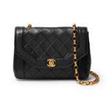 Chanel - a vintage quilted leather handbag.