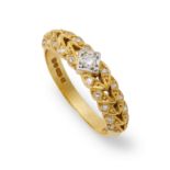 An 18ct gold diamond ring.