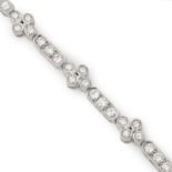 A diamond bracelet.