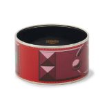 Hermes - an extra wide enamel bangle.