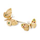 A French gem-set set jabot pin.