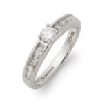 An 18ct white gold diamond ring.