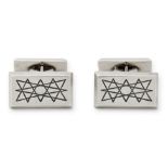 A. Dragsted - a pair of silver cufflinks.