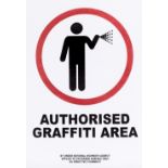 Banksy (British 1974-), 'Authorised Graffiti Area' & Stepping Out' (two works)