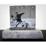 Banksy (British 1974-), 'Walled Off Hotel - Five Part Souvenir Wall Section (Flower Thrower)'