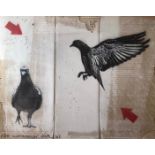 Jef Aerosol (French 1957-), 'Pigeons', 2008