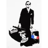 Blek Le Rat (French 1951-), 'Man Who Walks Through Walls', 2007