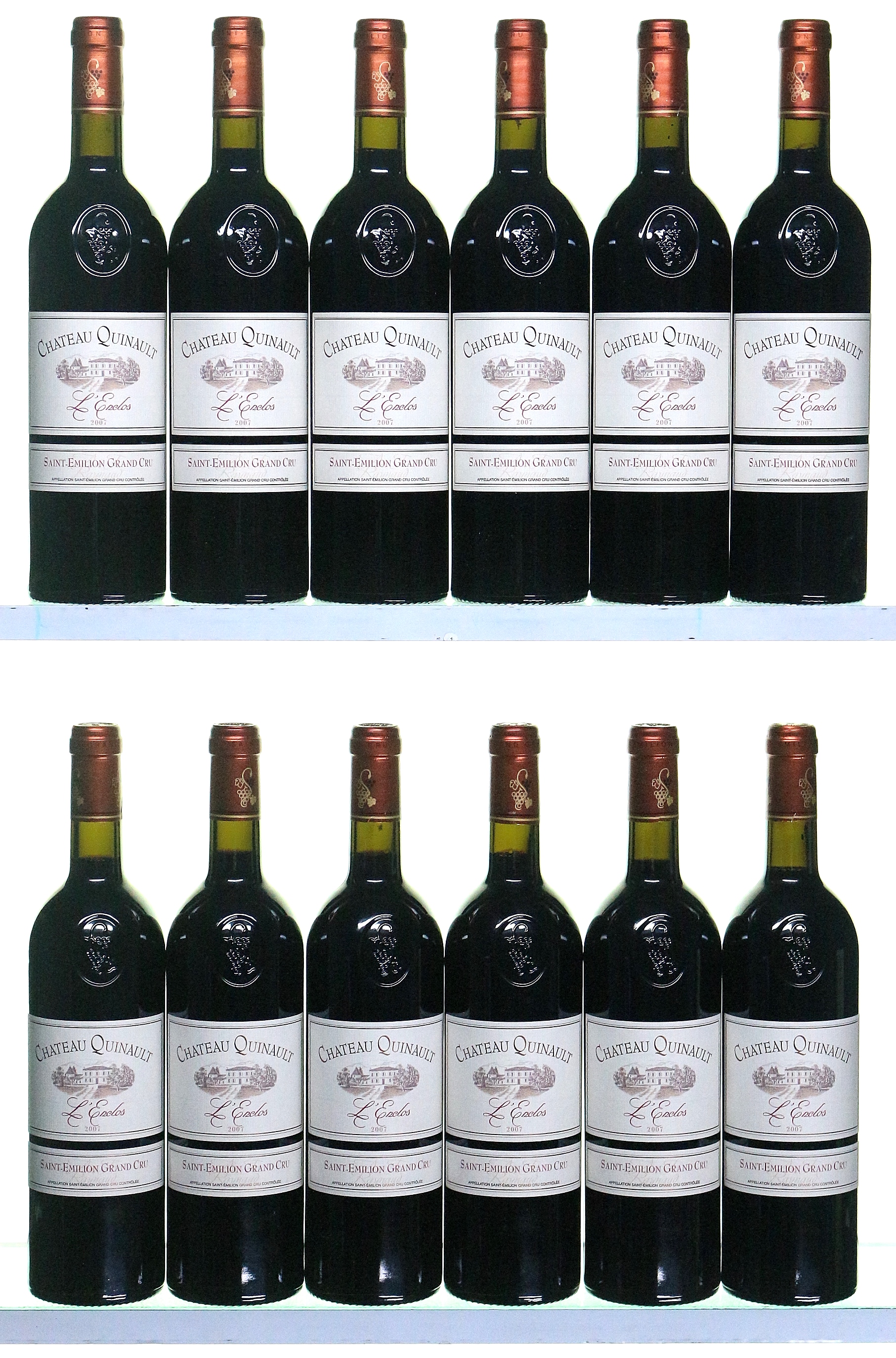 12 bottles 2007 Chateau Quinault L'Enclos